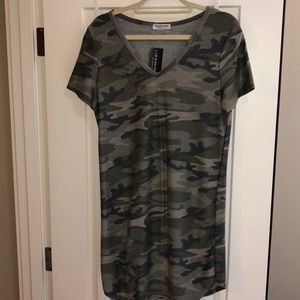 Camo distressed Tee Shirt Dress (new with tag)